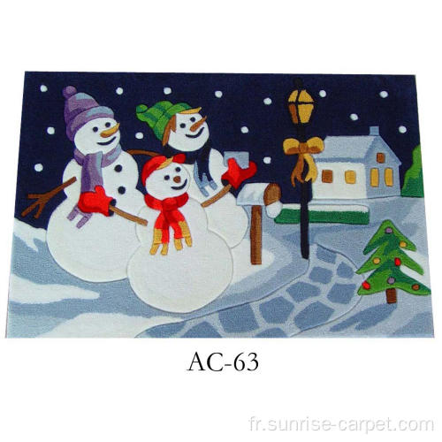 Main à touffeter tapis avec dessin de Noël